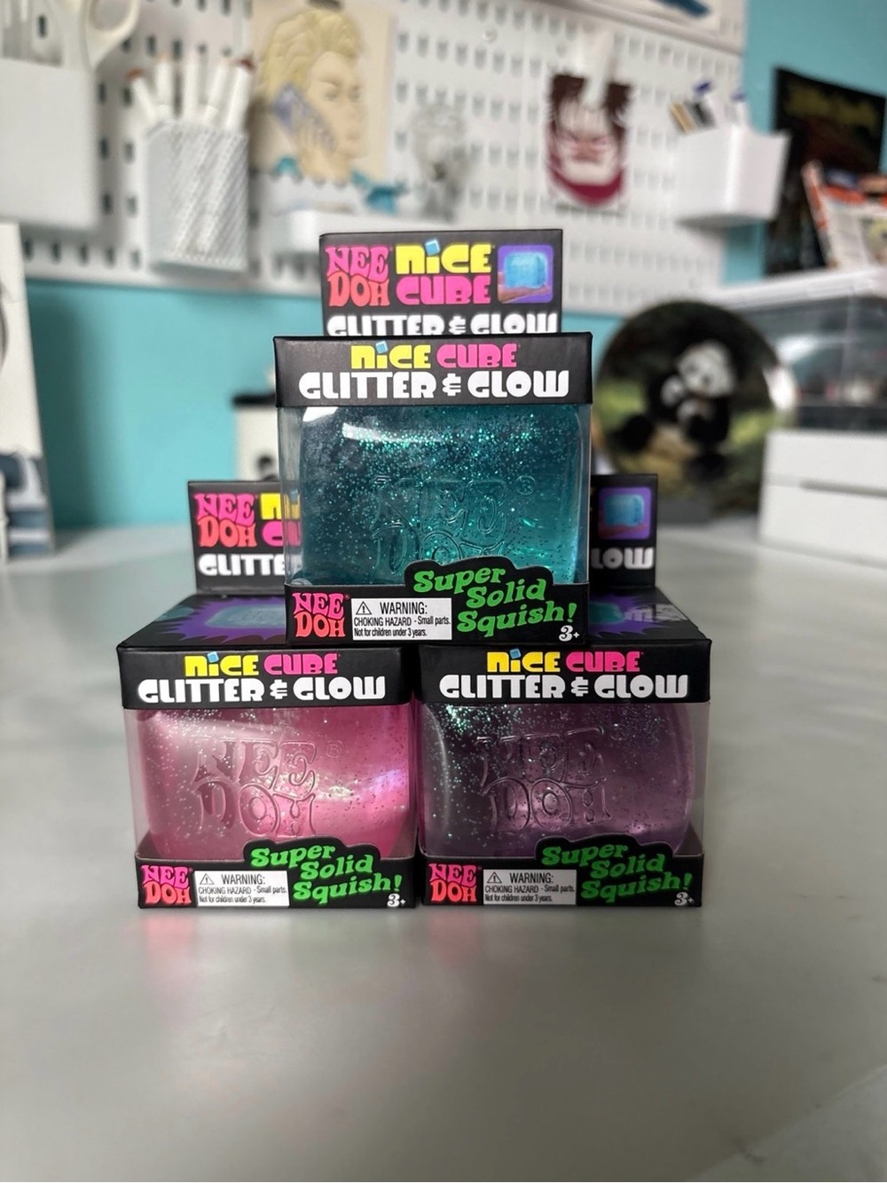 Needoh glitter and glow nice cube bundle viral TikTok fidget